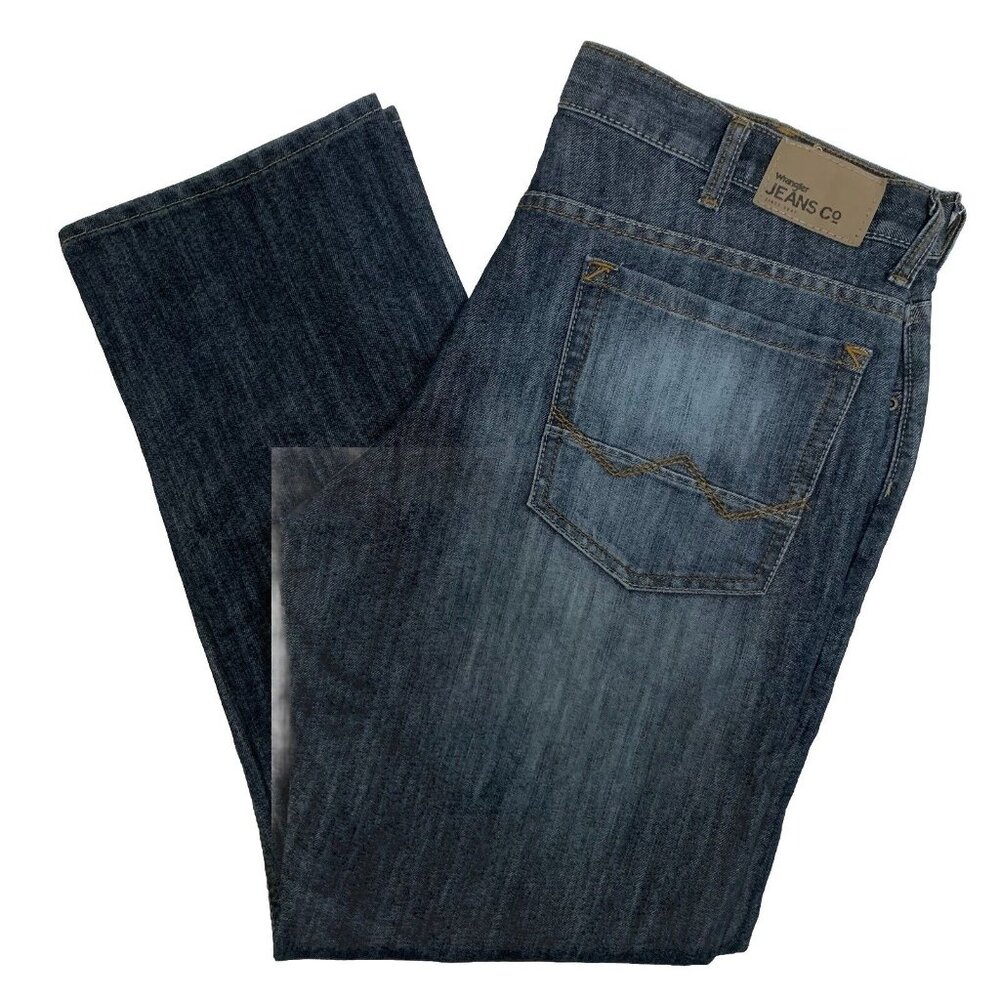 Wrangler Jeans Mens 36x30 Slim Straight Dark Blue - RN 130273 - 92MCWGD